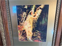 **2 INDIAN MAIDEN FRAMED PICTURES