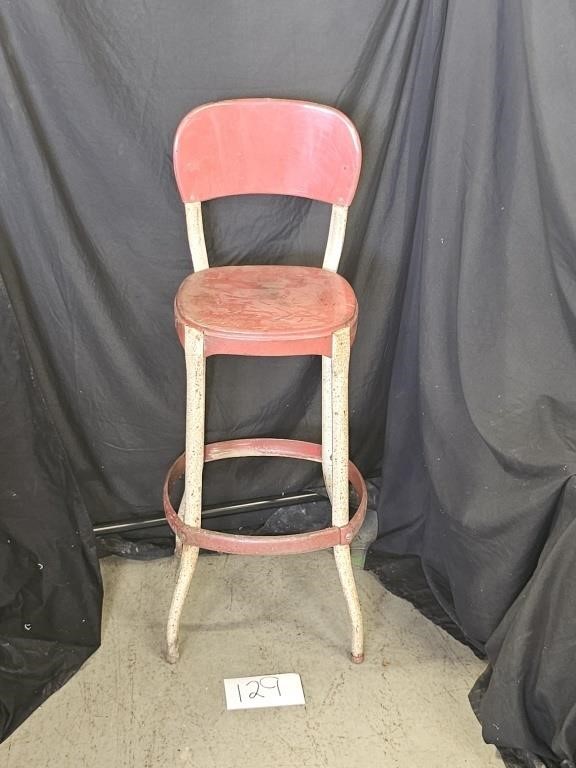Vintage Cosco Red Stool