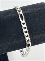 925 Silver Figaro Bracelet