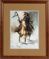 HOWARD TERPNING SIGNED LITHOGRAPH STAFF CARRIER