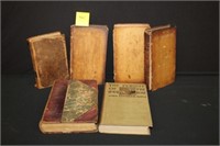 Group of 6 Antique Leather bound Books;
