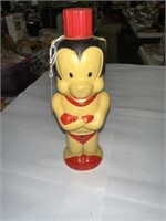 VINTAGE MIGHTY MOUSE SOAKY PLATIC BOTTLE
