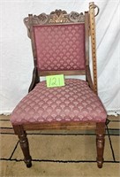 highly carved parlor chair