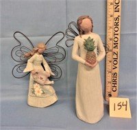 2  figurines (tall one is willow tree)