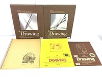 5 Artist Sketchbooks w Drawings