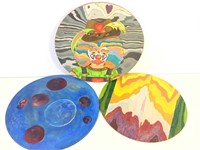 3 15.5" - 16" W Circular Paintings G. Rose McCay