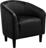 25.5D x 27.5W x 28H leather Armchair - Black