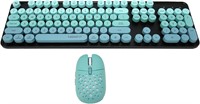 Wireless Keyboard Mouse Combo, Mixed Blue