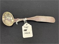 Coin silver sauce ladle by Samuel Wherritt