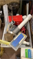Tub lot of miscellaneous plumbing parts