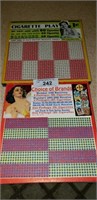 Vintage Cigarette Punch Game Boards - lot of 2