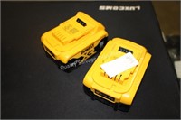 2- dewalt 20V batteries (display)