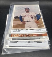 (D) Baseball signed collectors photos 12 total