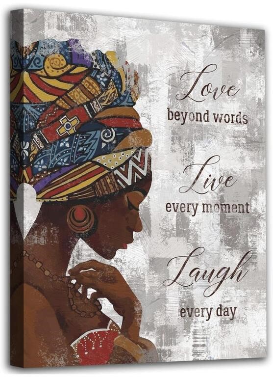 AFRICAN AMERICAN INSPIRATIONAL WALL ART 28X20IN