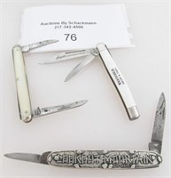 3 POCKET KNIVES, CASE 9261, IMPERIAL, COLORADO