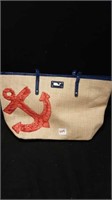 Lovely Straw Summer Bag with Anchor