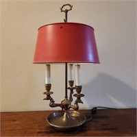 Vintage Brass Lamp w/ Metal Shade