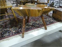 3-LEG SLAB WOOD END TABLE