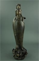 Chinese Bronze Guanyin Figure
