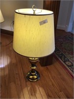 Brass base table lamp 30 in tall