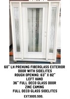 60" LH Fiberglass Exterior Door w/ Sidelites
