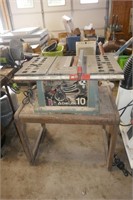 DELTA 10 SPEED TABLE SAW ON STAND -MODEL 31-225C