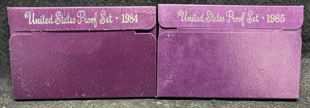 (2) 1984 AND 1985 UNITED STATES PROOF SETS