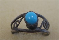 Vintage NA Turquoise SS Ring - Tested