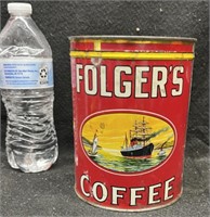 VTG. FOLGERS SAILING SHIP COFFEE CAN