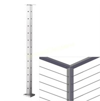 Senmit Cable Railing Post 42x2x2 Silver
