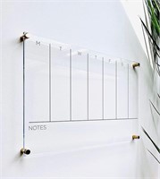 Large Clear Acrylic Weekly Calendar for wall