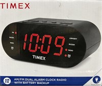 TIMEX DUAL ALARM CLOCK RADIO RETAIL $20