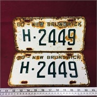 Matching 1960 New Brunswick License Plates