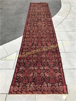 ORIENTAL WOOL RUNNER - TERRACOTTA ,RUST AND BLACK