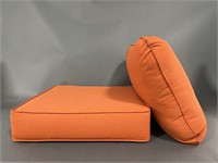 Large Orange Patio Cushions