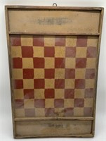 Wooden Checker Board with Frame