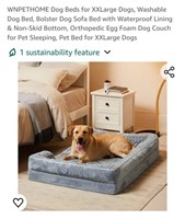 XXL Orthopedic Bolster Dog Bed w/ Non-Skid