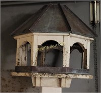 wild bird feeder / house copper roof 15" x 14" & l