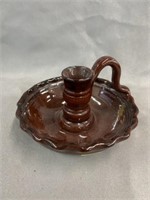 Ned Foltz Redware Candleholder