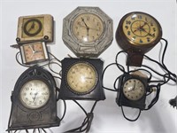 Lot of 7 vintage clocks