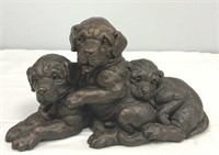 Chocolate Lab Puppies Statue