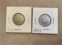 2 X 1973 25 CENT