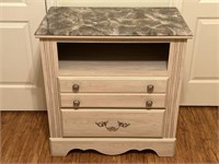 Gorgeous Marble Top TV Chest with Drawers