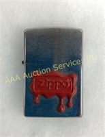 Red paint splatter Zippo lighter