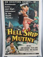 Hell Ship Mutiny 1957 Linen Backed Movie Poster