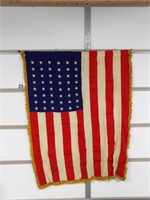 Gold Fringe American Flag 48 x 63