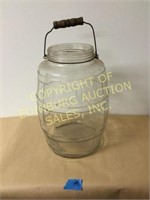 1940'S CLEAR GLASS PICKLE JAR