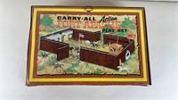 Vtg Marx Carry-All Fort Apache Action Playset