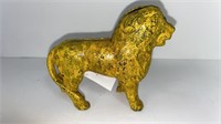 Cast iron lion coin bank