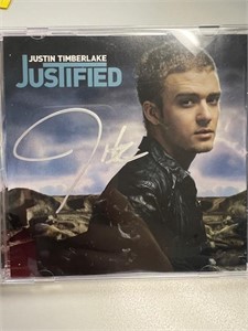 Justin Timberlake Signed Album Cover COA